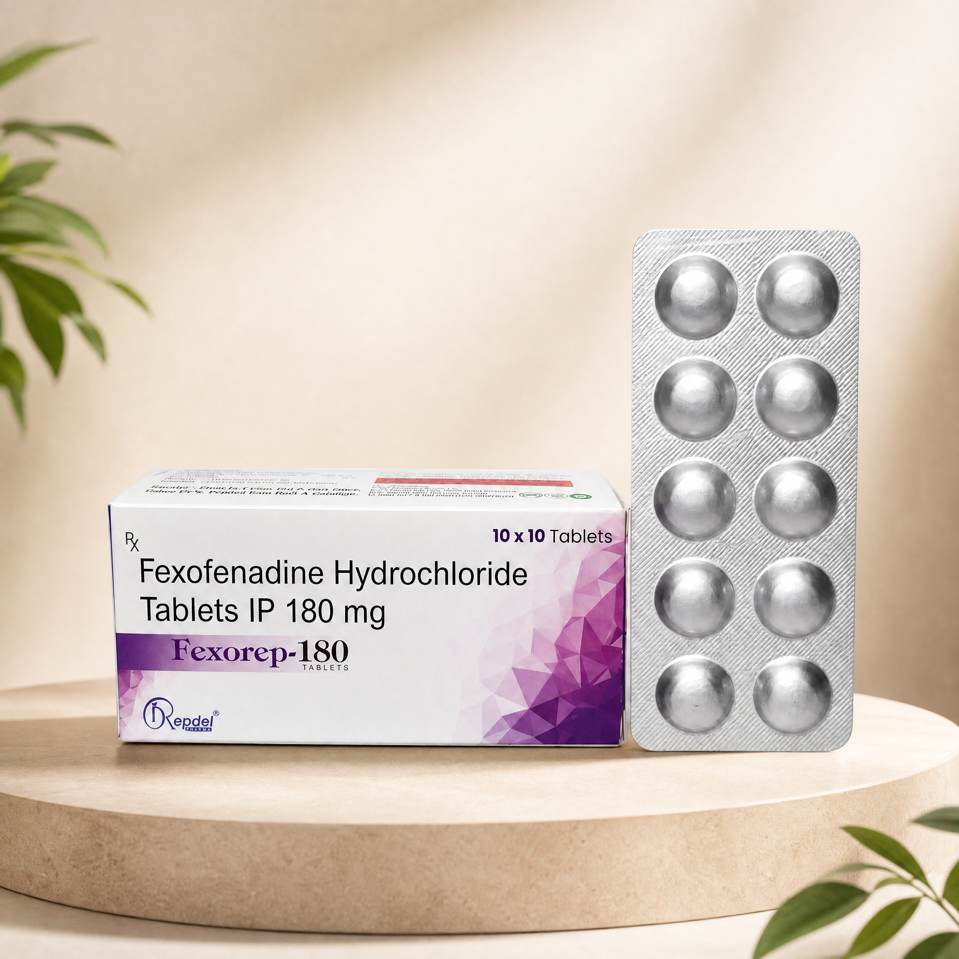 Fexorep-180 Tablets (Fexofenadine Hydrochloride 180 mg)